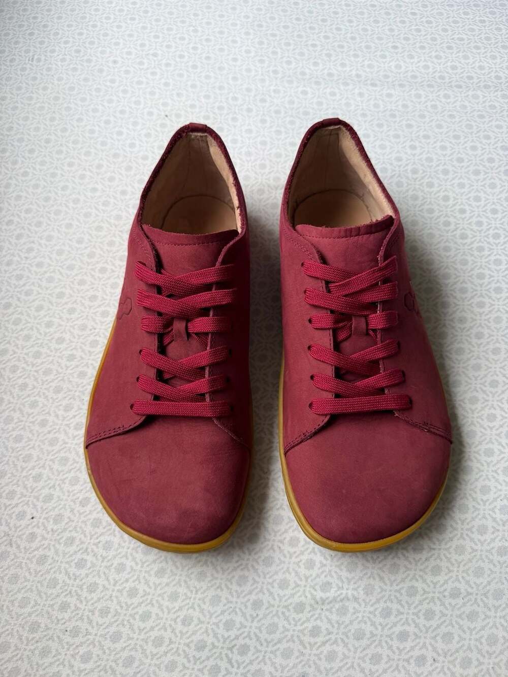 Vivobarefoot Addis Leather Minimalist Barefoot Shoes Burgundy Red Men'sEUR43EU10